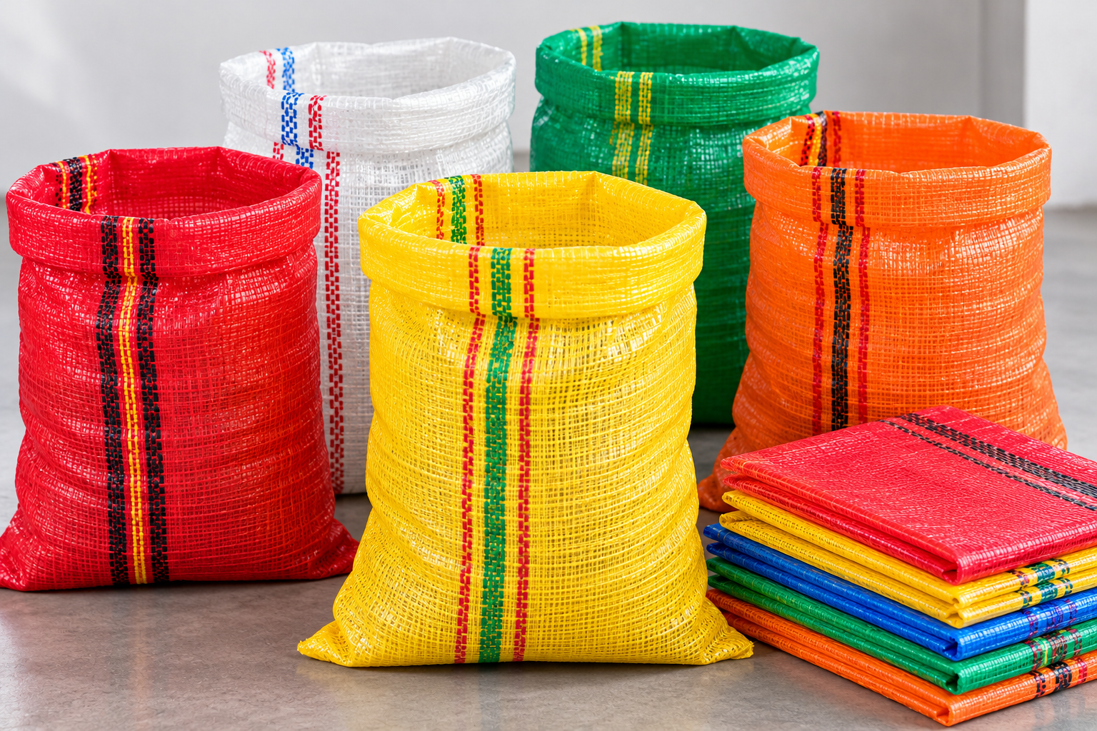 Colorful leno bags